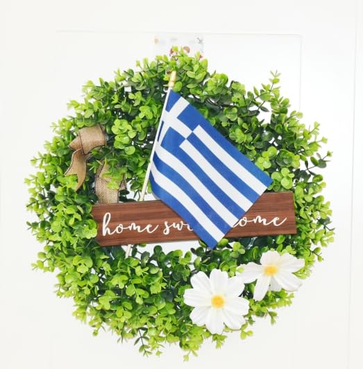 Ckexin 25Pack Small Greece Flag Handheld Mini Greek Flag On Stick 5X8 Inch