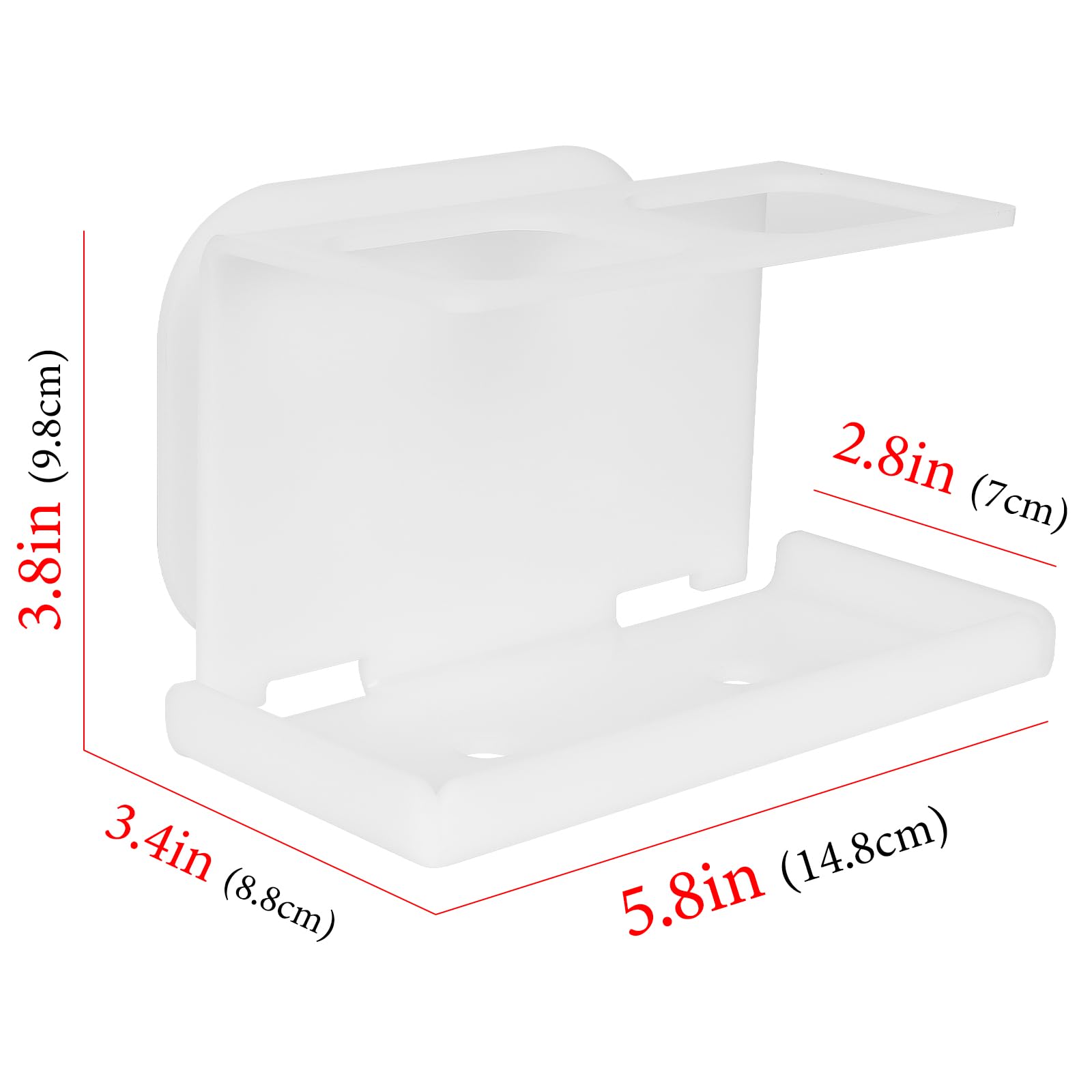 2Pack Electric Toothbrush Holder Wall Mounted, Electric Toothbrush Cord Organizer Holds 2 Chargers, Self Adhesive Electric Tooth