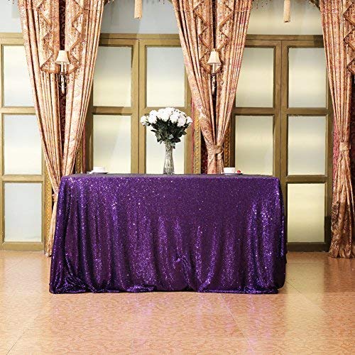 Eternal Beauty Sequin Tablecloth,Sparkly Table Cloth For Wedding Party, Christmas Decorations Square Glitter Tablecloth (48''X48