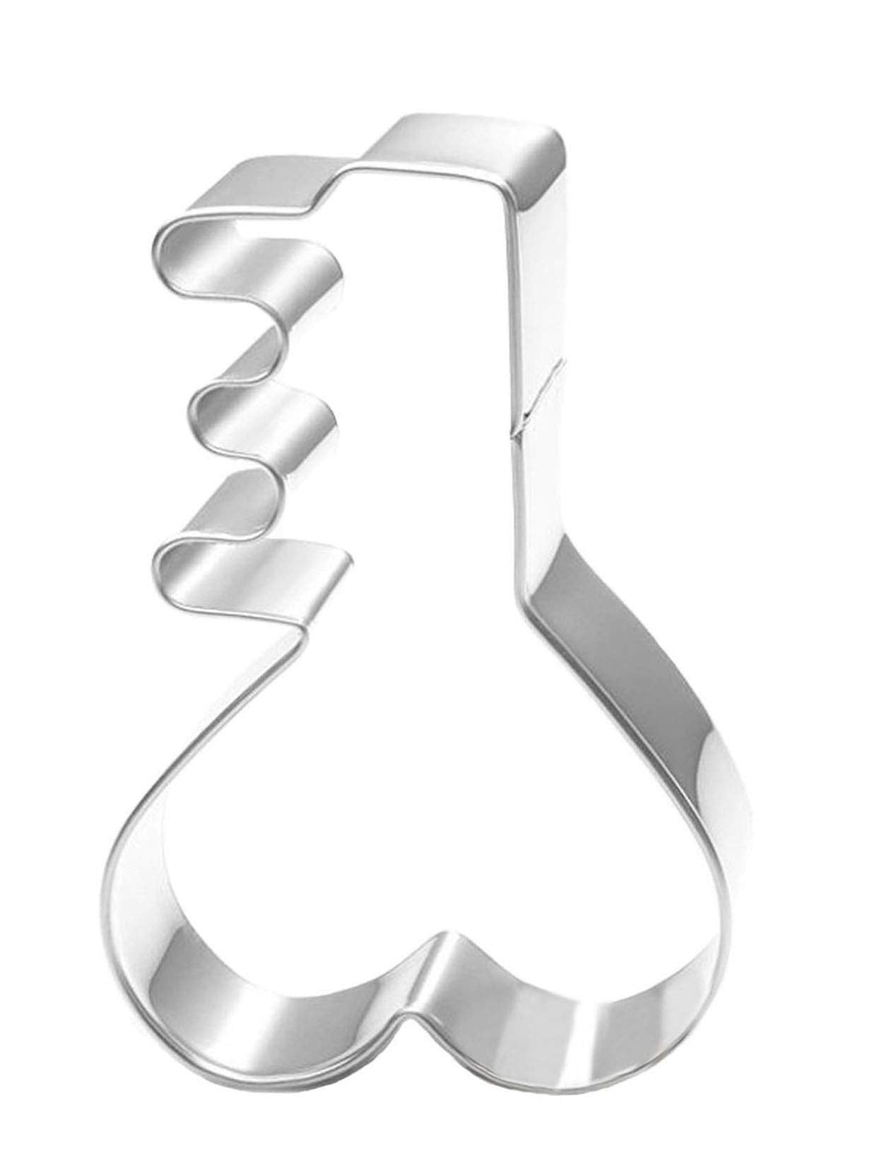 Wjsyshop Heart Key Cookie Cutter Stainless Steel