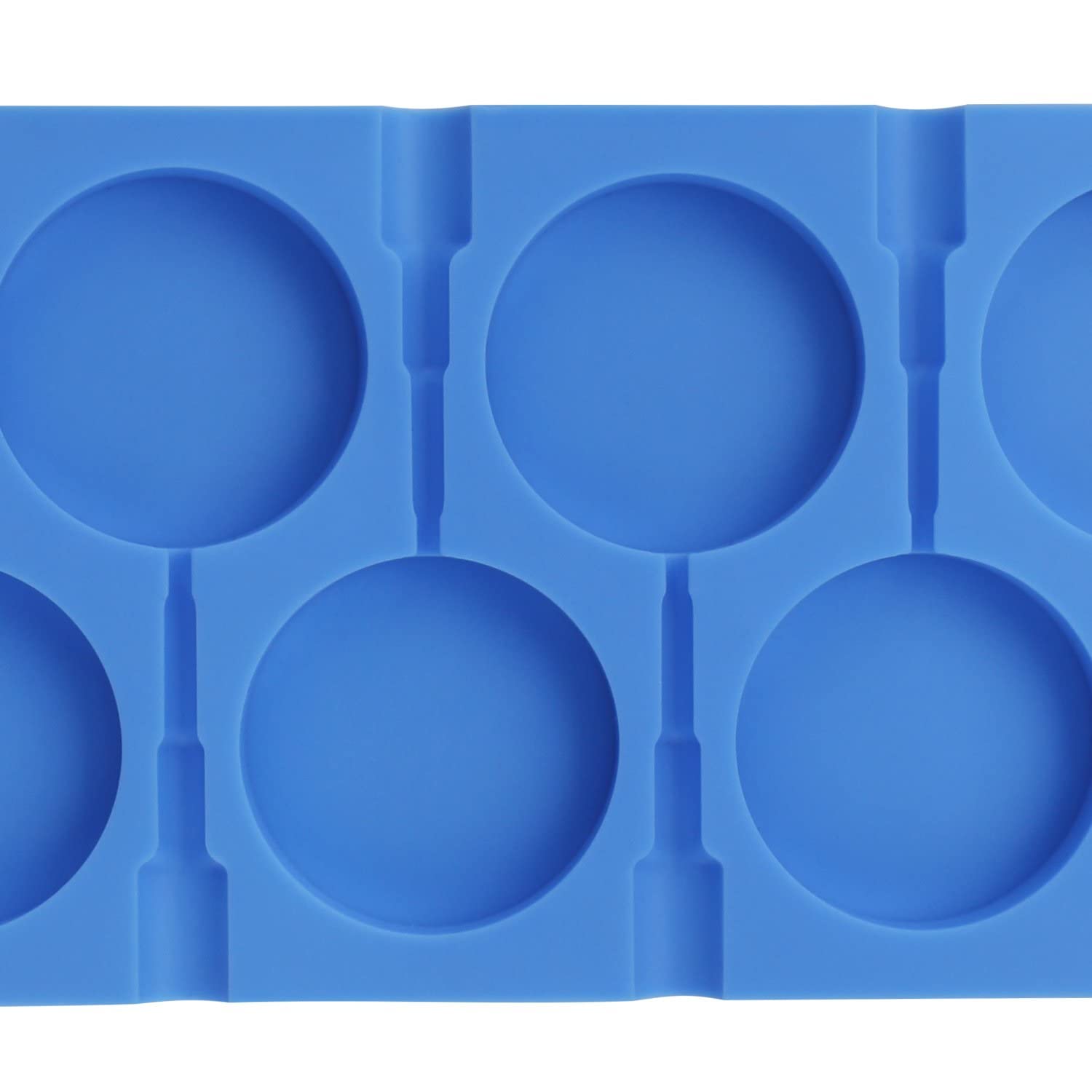 Beasea Large Lollipop Mold, 6 Cavity Silicone Lollipop Molds, Sucker Molds Hard Candy Molds For Chocolate Candy Ice Lollipop Bal