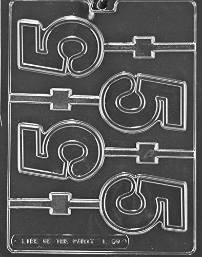 Life Of The Party L050#5 Number Five Lollipop Chocolate Mold