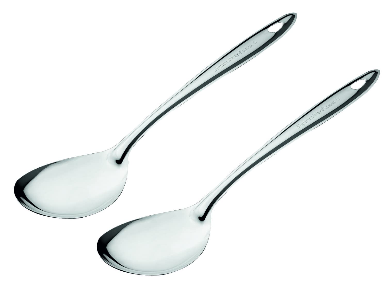 Signoraware Kitchen Tools Stainless Steel(Food Grade) Heavy Gauge(1.1 Mm) Non Stick Classic Solid Oval Spoon No.4(Serving Spoon)