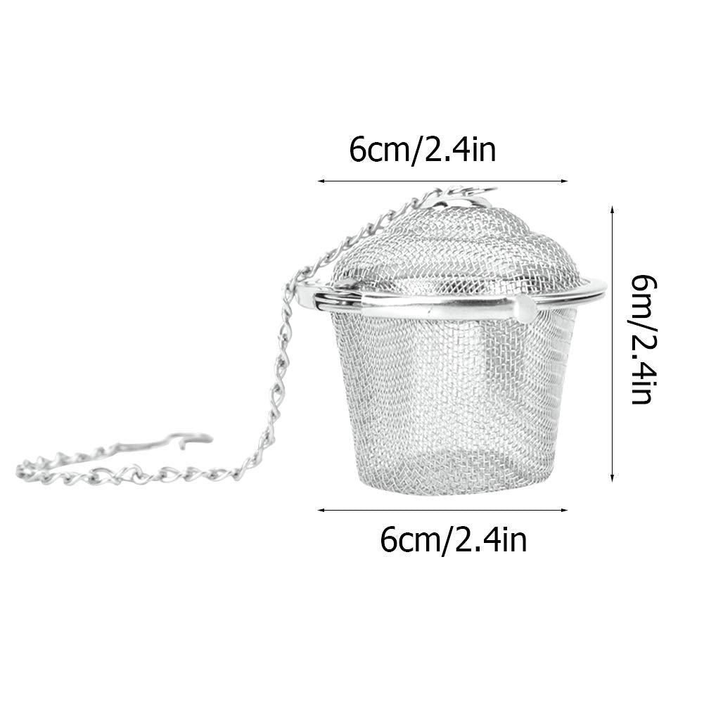 Stainless Steel Seasoning Ball, Herbal Spice Filter, Soup Seasonings Seperation Basket Spice Infuser Filter, Tea Strainer Mesh B