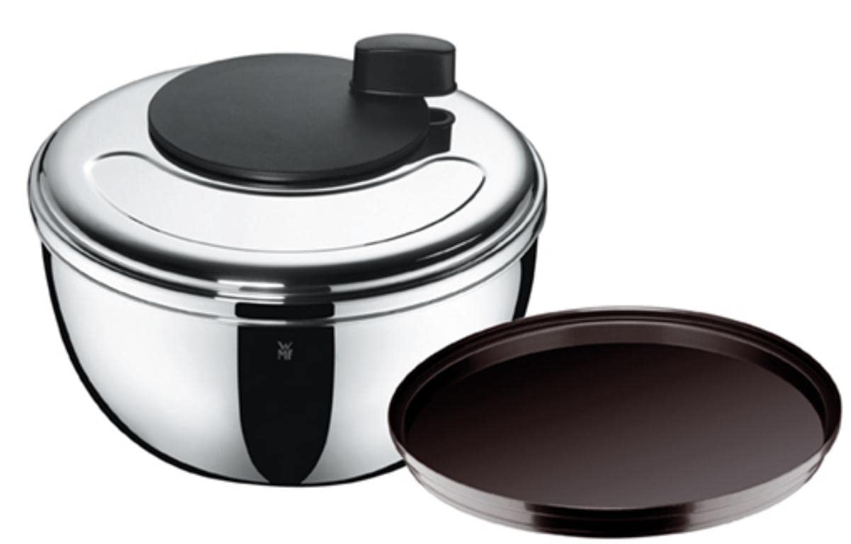 Wmf Salad Spinner, Stainless Steel, Silver, 25.4 X 25.4 X 15.8 Cm