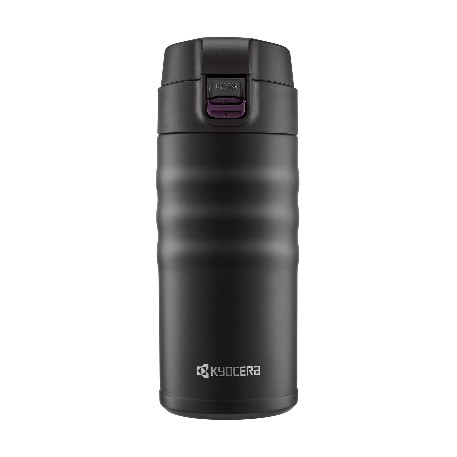 Kyocera 12oz. Ceramic Coated Interior, Double Wall Vacuum Insulated, Stainless Steel Travel MugMatt Black