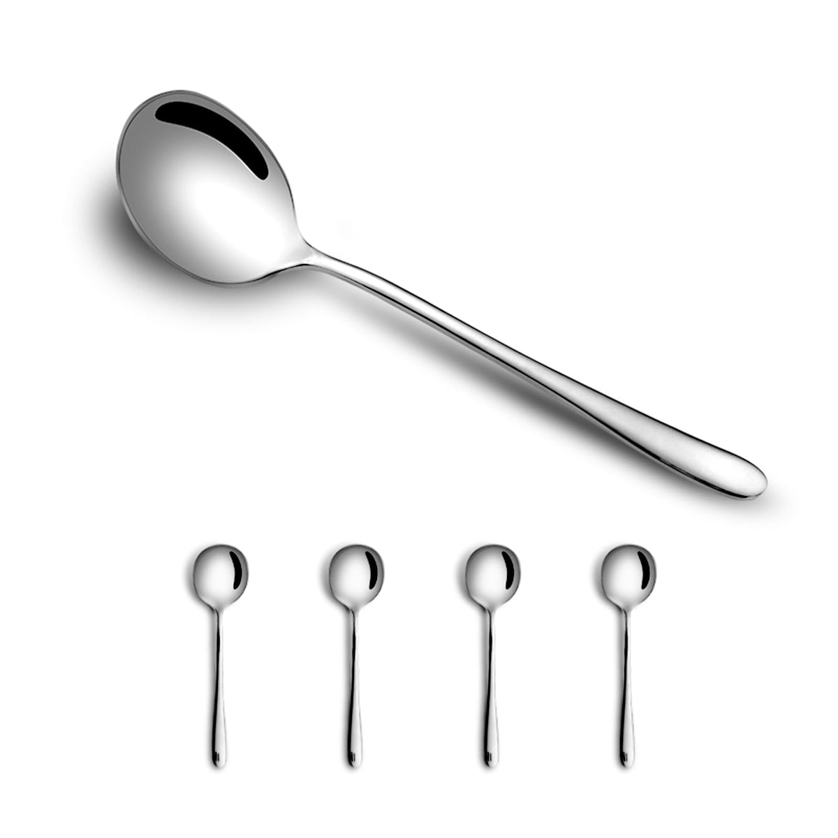 4 Piece Round Stainless Steel Bouillon Spoons Soup Spoons Stainless S 4-piece-round-stainless-steel-bouillon-spoons-soup-spoons-stainless-s