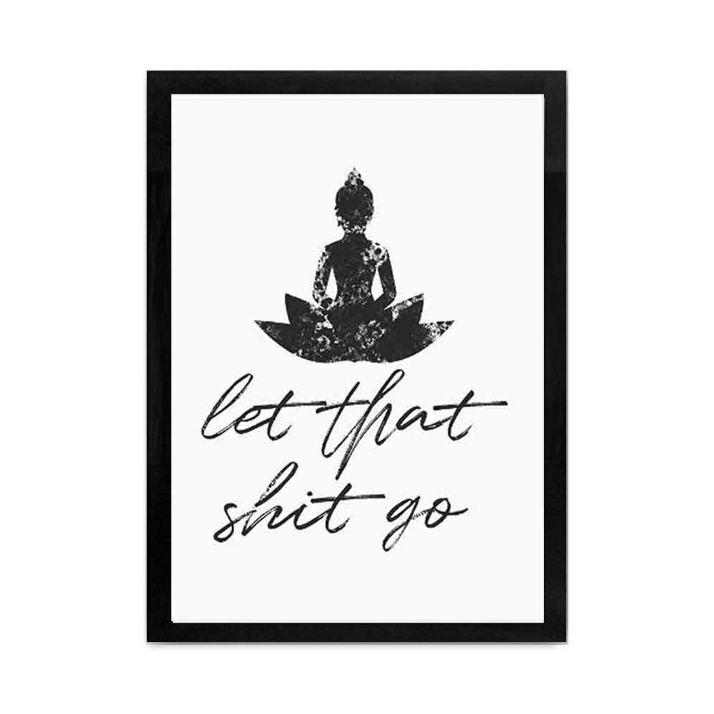 Let That Shit Go Bathroom Quote Art For Painting Wall Picture Office Decor Funny Yoga Room Sign Canvas Prints And Poster Wooden