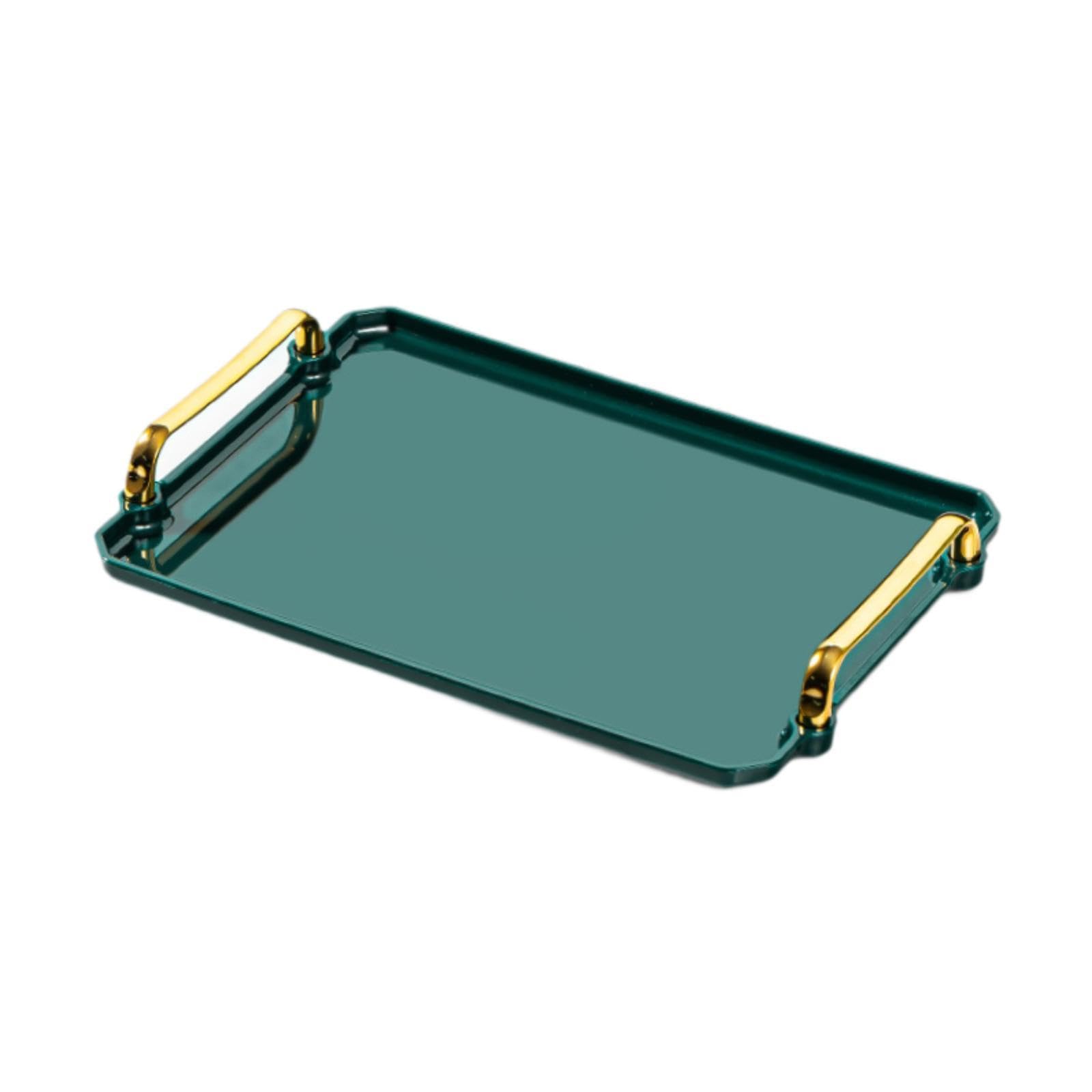The Style Sutra Serving Tray Rectangular Modern Cosmetic Storage For Desk Coffee Table Hotel M Green