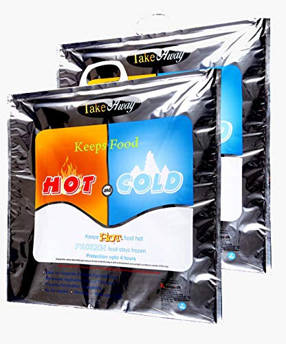 Take Away Plastic Portable Hot And Cold Large Bag For Food Storage,Reusable Thermal Bags, Large, 3 Layer Protection With Alumini