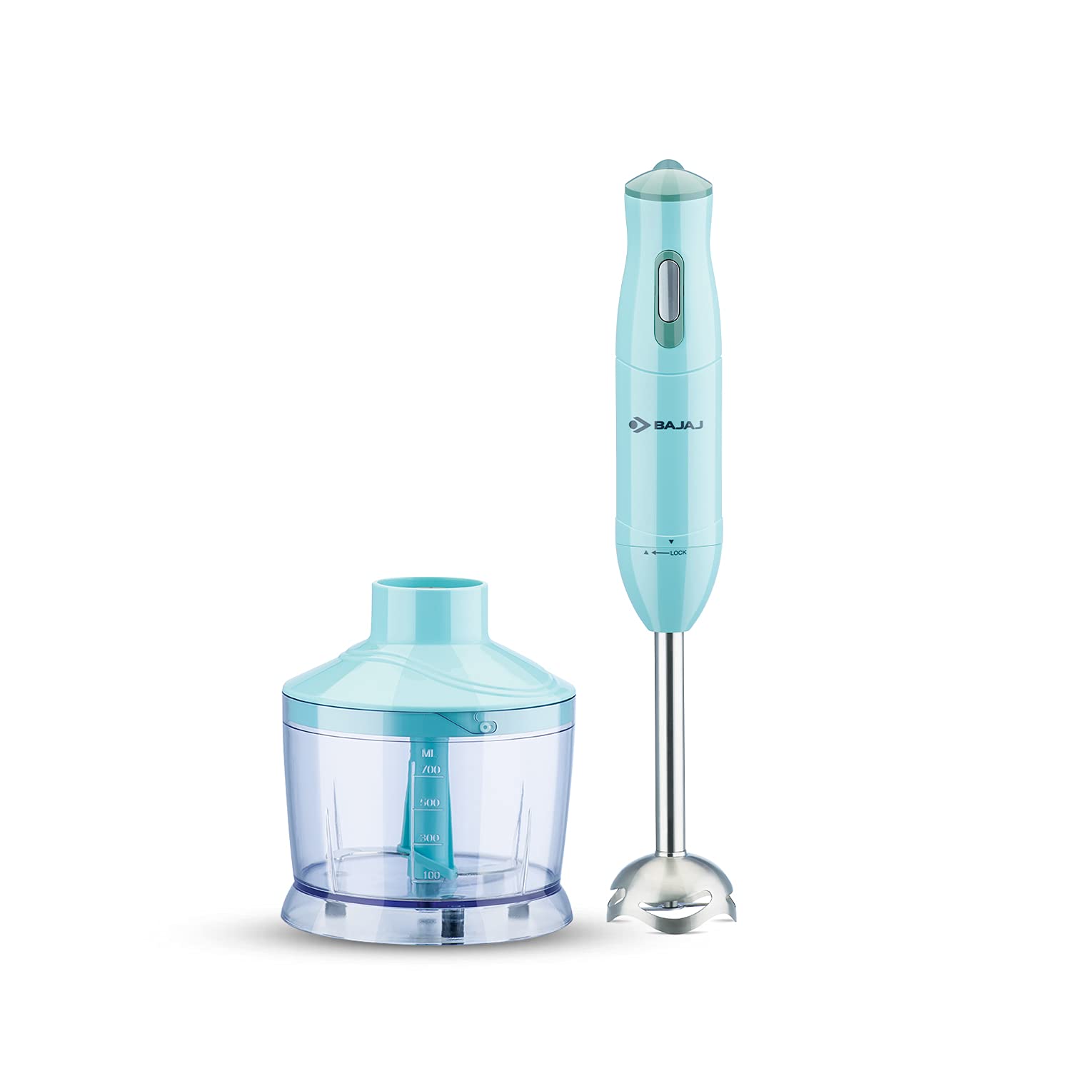Bajaj Hb 22 Silent 300 Watts Hand Blender | Detachable Abs Blender Stem | Additional Chopping Bowl & Attachments | 2 Yr Warranty