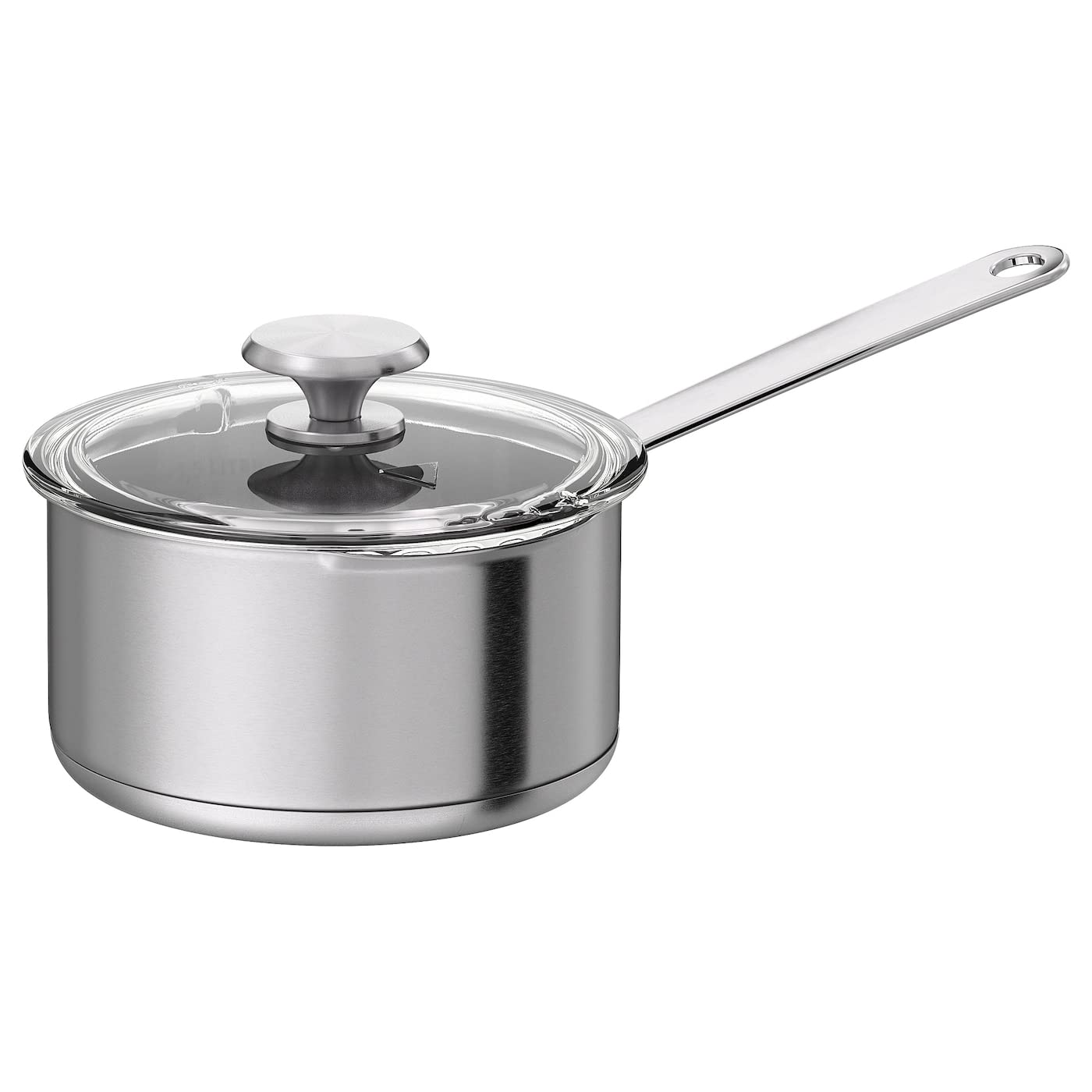 Ikea Hemkomst Saucepan With Lid, Stainless Steel/Glass, 2 L (2.1 Qt)