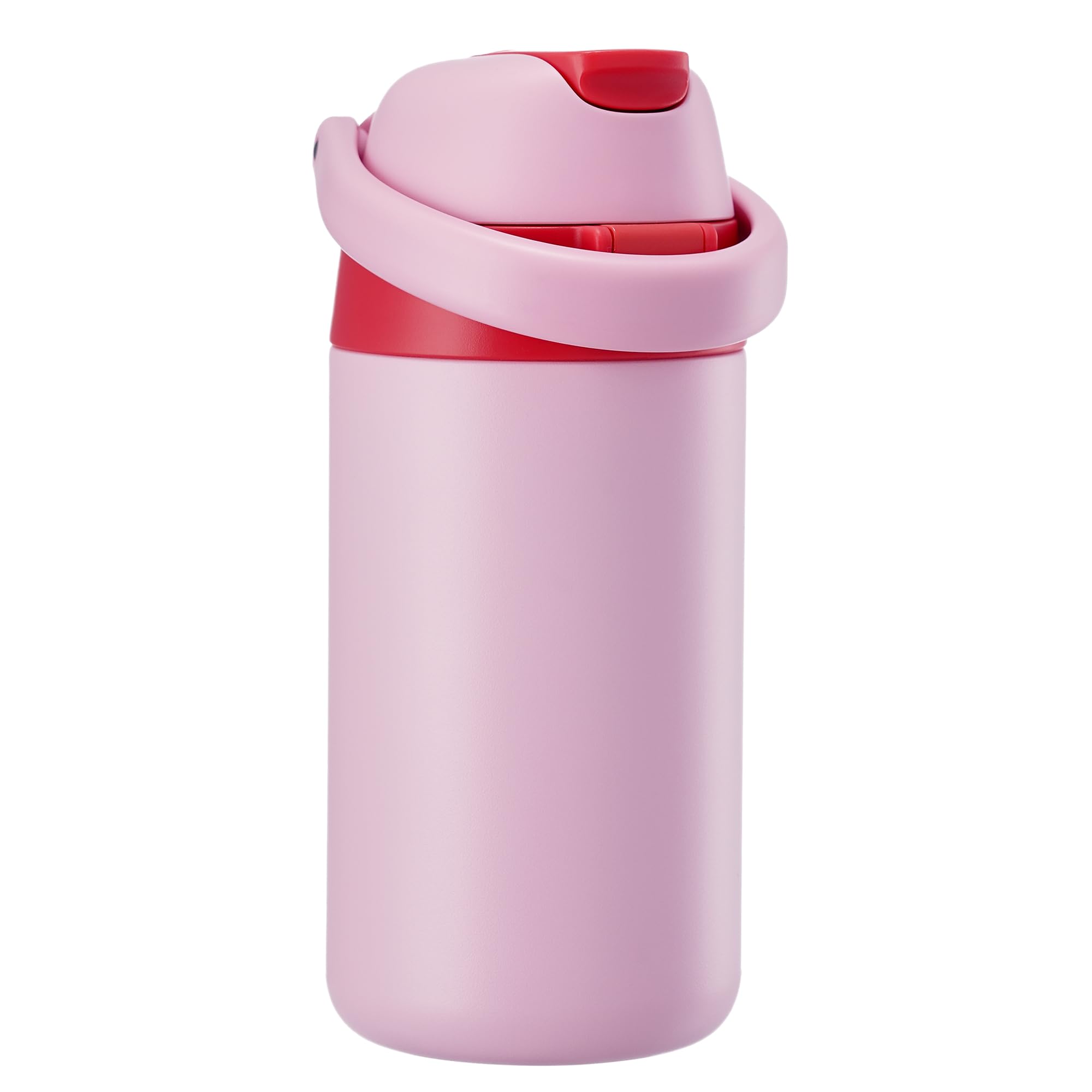 Fijinhom 12 oz Toddler Water Bottle with 2in1 Lid, 304 Stainless Steel Insulated Bottle, Kids Water Bottle for School Boys Gir