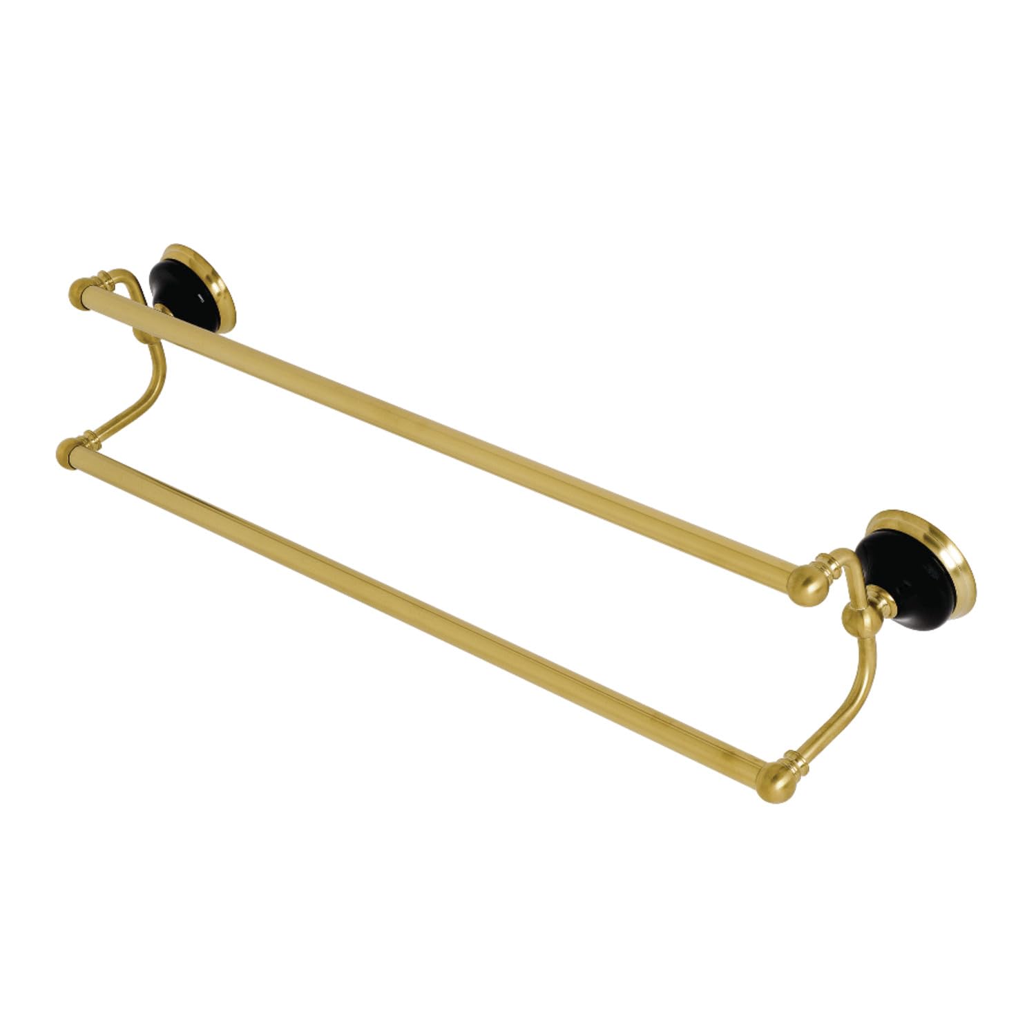 Kingston Brass BA9113BB Water Onyx 24 in. Dual Towel Bar  Brushed Brass