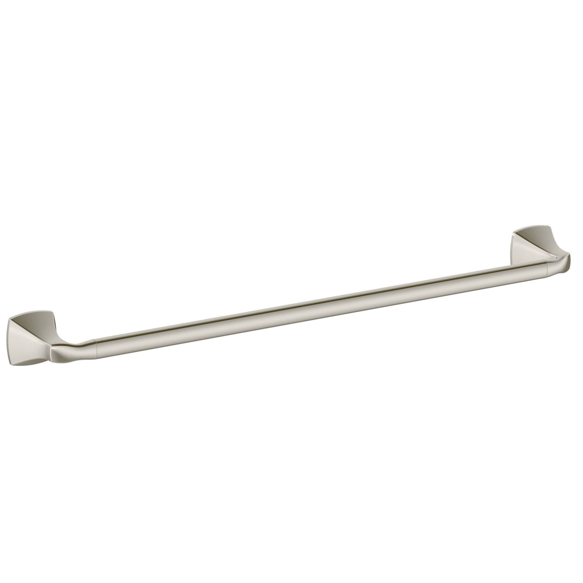 Moen Voss Brushed Nickel 24-Inch Bathroom Towel Bar, Wall Mounted Bath Or Hand Towel Rack, Yb5124Bn