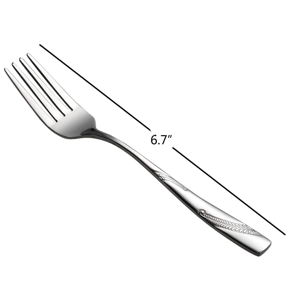Nicesh 16-Piece Stainless Steel Dessert Forks, 6.70-Inch