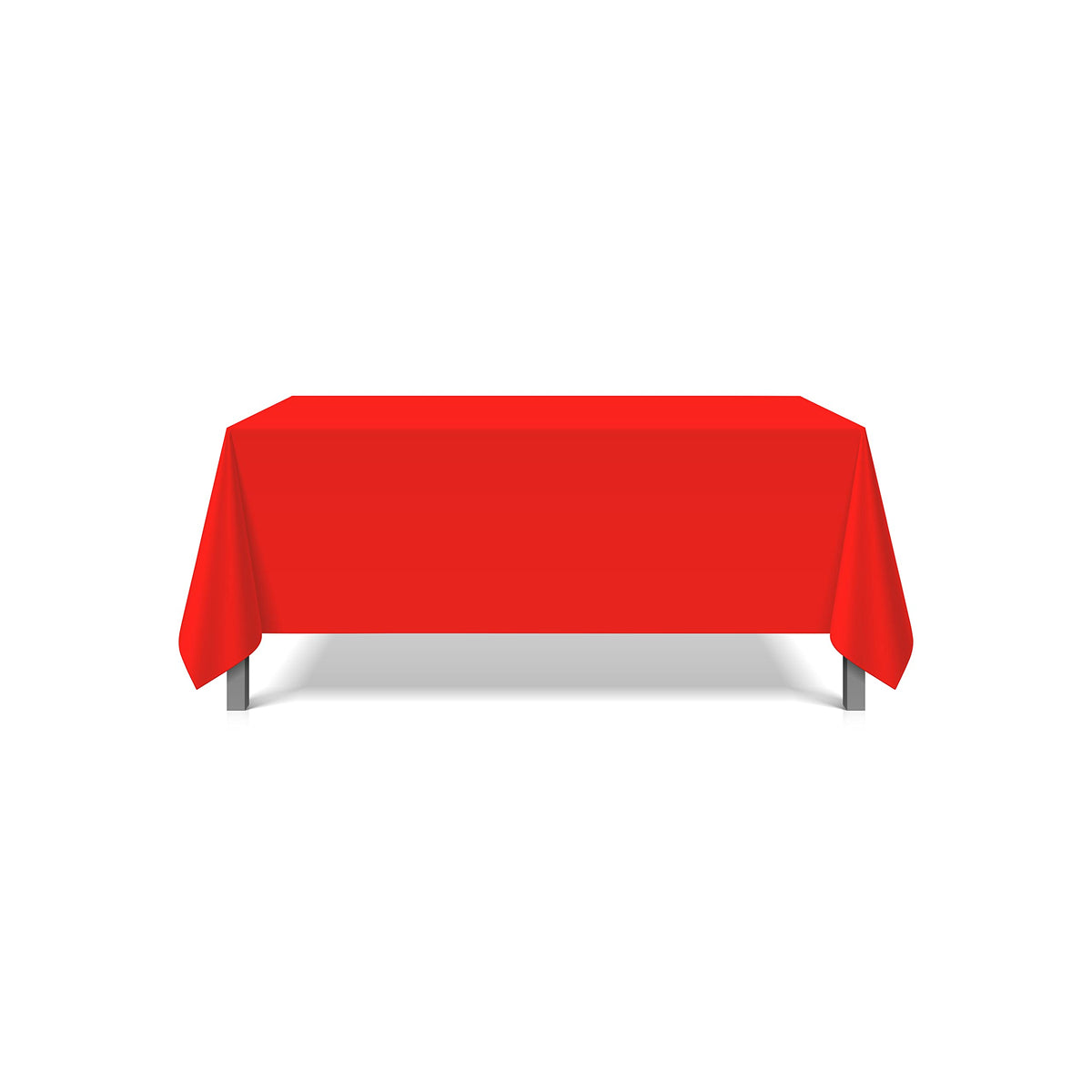 Pomp Red 70 X 120 Inch Premium Polyester Tablecloth  Wrinkle  Stain Resistant Easy Care Fabric  Fits 6Ft Or 8Ft Rectangle Table