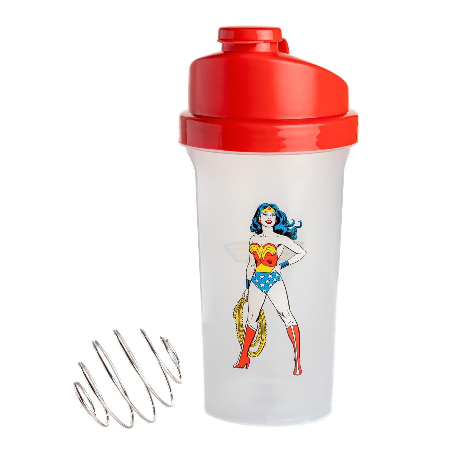 Paladone Wonder Woman Protein Shaker Bottle, 23 oz, DC Comics Blender Cup