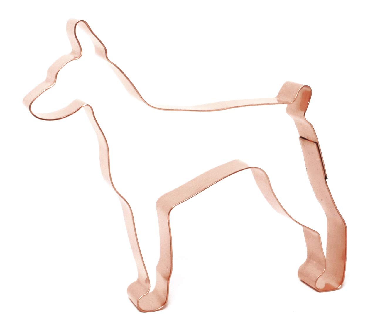 No. 1 Doberman Pinscher Dog Breed Cookie Cutter 4.5 X 4.5 Inches - Handcrafted Copper Cookie Cutter By The Fussy Pup