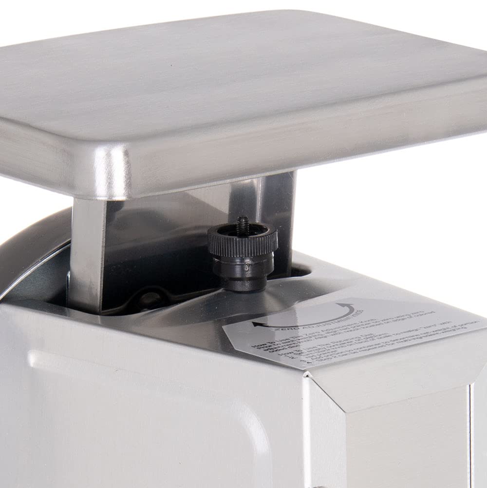 San Jamar Ms Series Mechanical Dial Scale Manual Food Scale With 2 Pound Capacity For Kitchens, Restaurants, And Cooking, Metal,