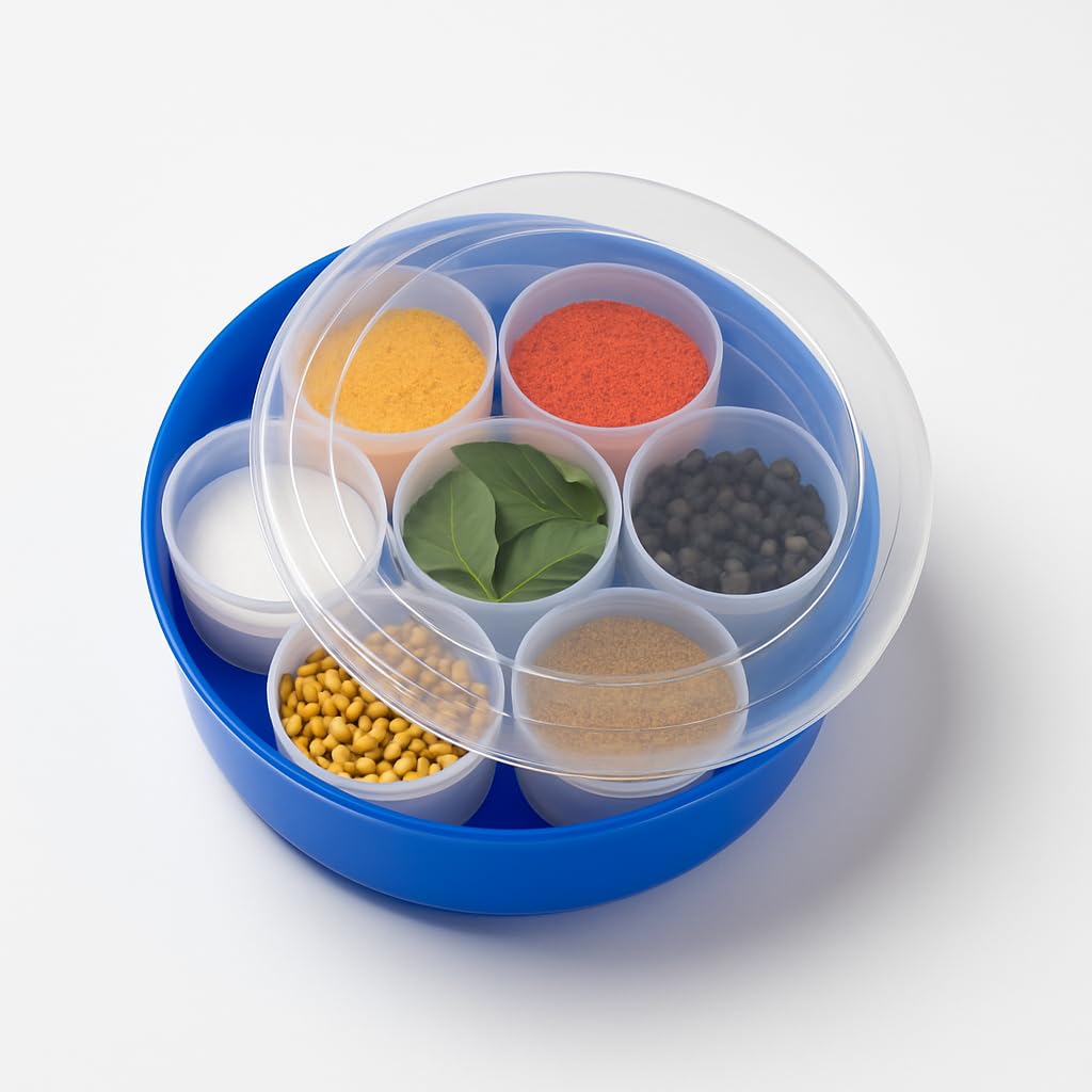 Abee Durable Kitchen Masala Dabba | Spice Box | Spices Rack | Mirchi Box Spice Shakers (Random Color)