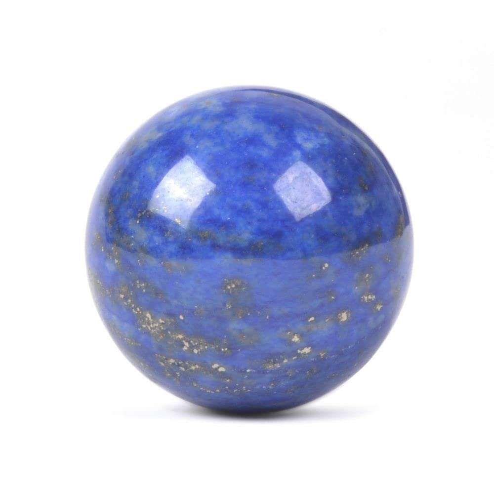 Justinstones Natural Lapis Tumble 20mm Gemstone Healing Crystal Energy Ball Round Sphere Specimen Collection Pocket Palm Worry S
