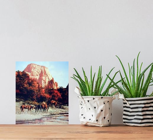 Western Cowboy Horses Bruce Cheever Mountain Wall Decor Art Print Poster (16x20)