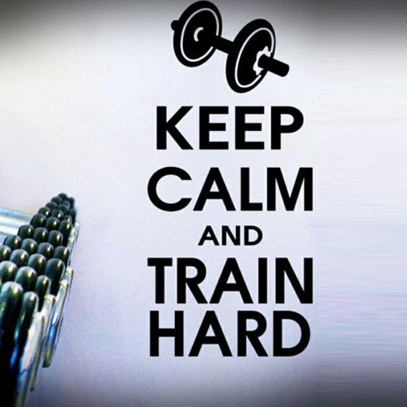Gadgets Wrap Wall Decal Vinyl Sticker Keep Calm And Train Hard For Office Home Wall Decoration