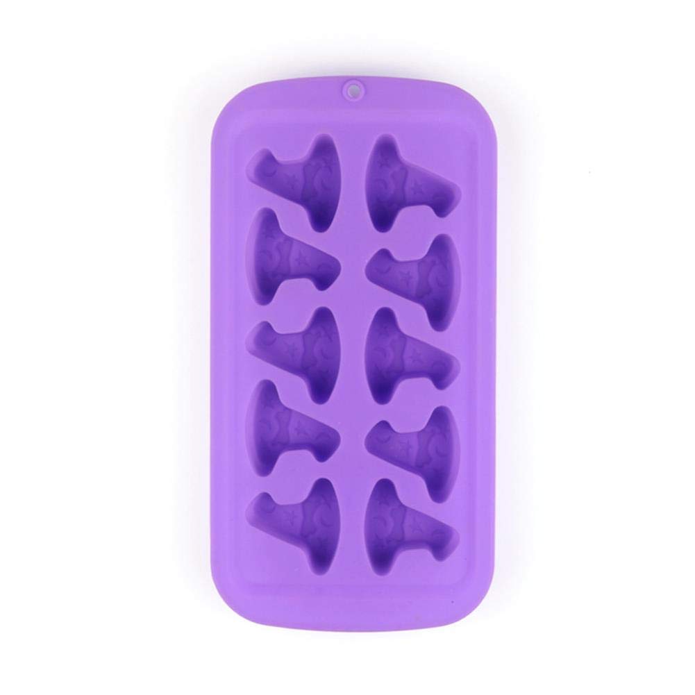 Wetco 8-Cavity Witch Hat Wizard Hat Halloween Silicone Baking Mold For Making Muffins, Puddings, Chocolates, Cakes
