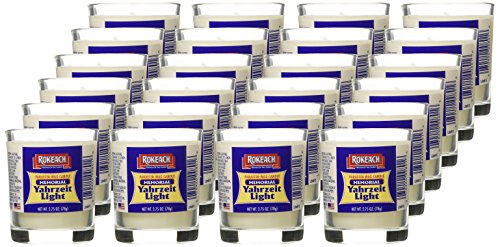 Rokeach Memorial Yahrzeit Tumbler, 1-Count (Pack Of 24)