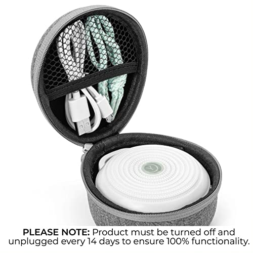 Yogasleep Rohm Portable White Noise Sound Machine + Travel Case In Grey, Sleep Therapy, Crush-Resistant Travel Case, For Adults,