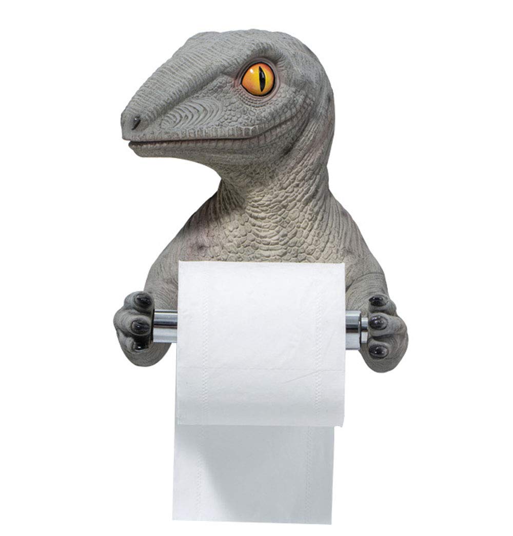 FUYU 3D Dinosaur Holding Roll of Toilet Tissue Wall Mounted Toilet Paper Holder Rack