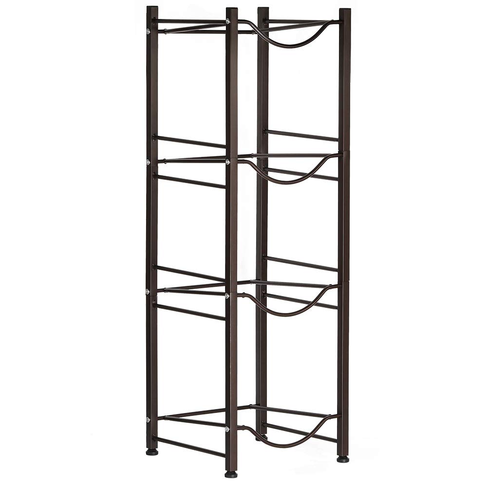 5 Gallon Water Jug Holder Water Bottle Storage Rack  4 tier water cooler jug rack  5 gallon water jug stand  5 Gallon Water Bottle Holder(4 Tier  Dark Brown)