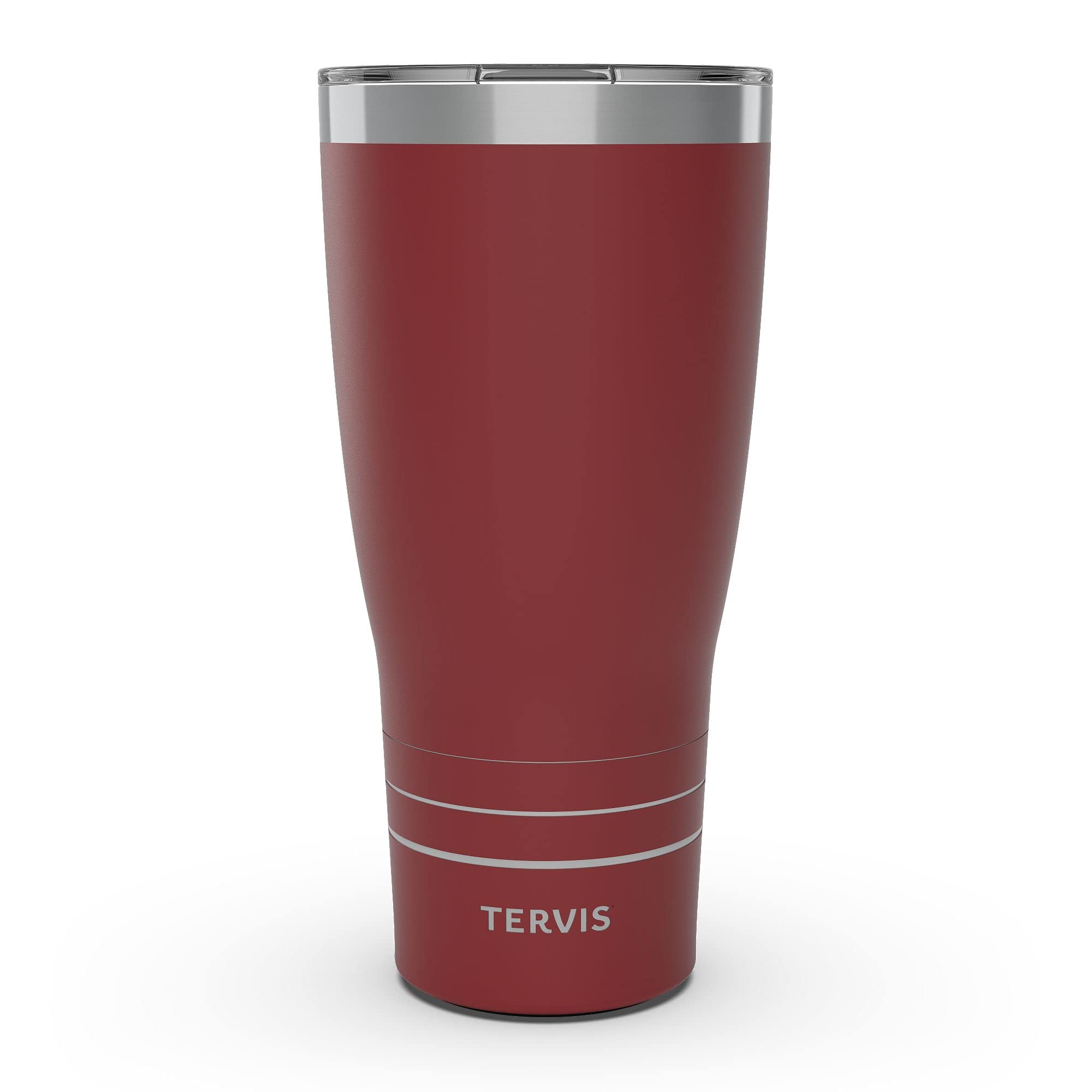 Tervis Traveler Powder Coated Stainless Steel Triple Walled Insulated Tumbler Travel Cup Keeps Drinks Cold & Hot, 30oz, Foxberry