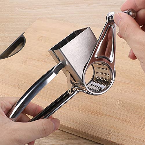 Mayata Multifunctional Rotary Cheese Planing Grater Stainless Steel Cheese Presser Shredder Cutter Grinder Kitchen Kit