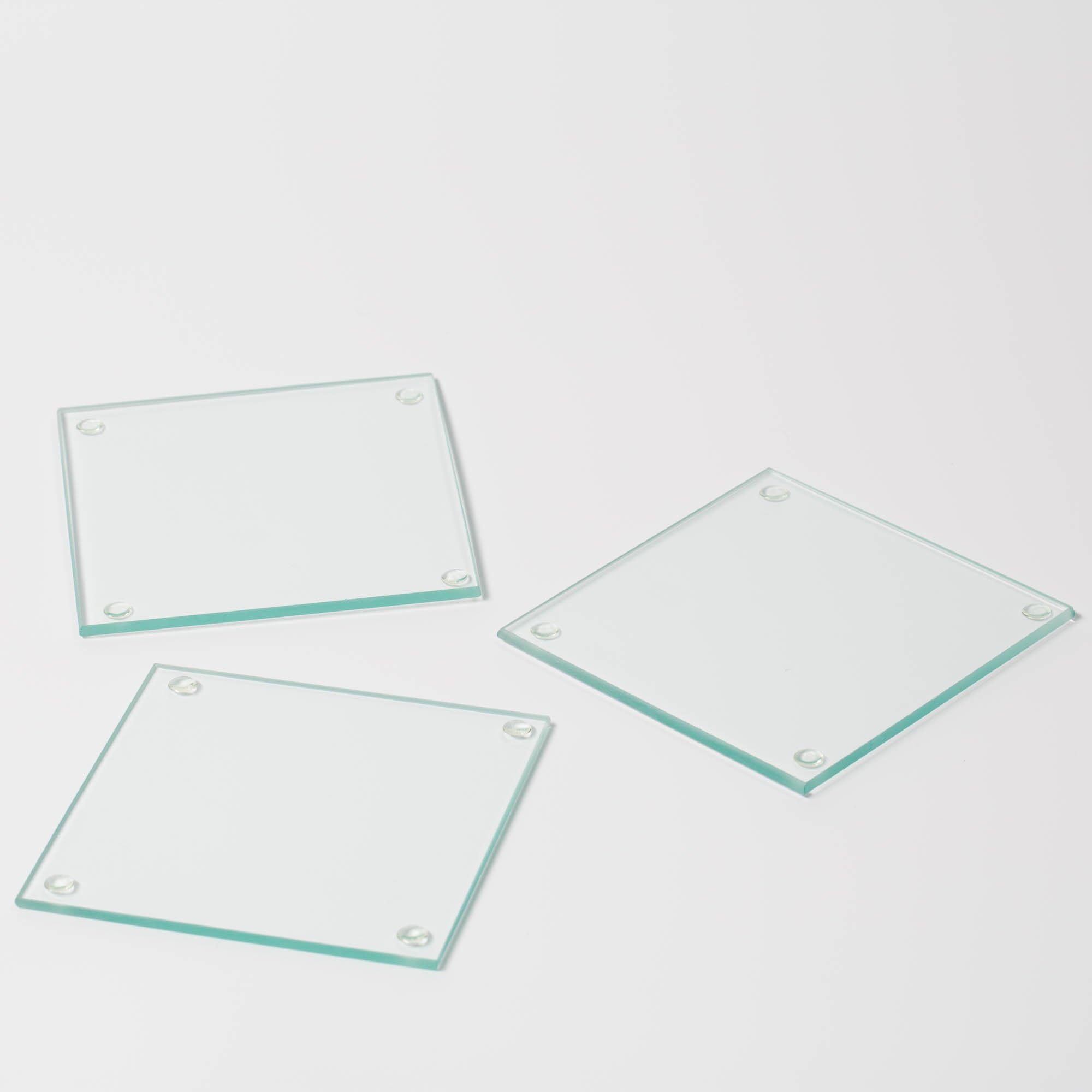 Eastland Square Glass Coaster 4'' Set Of 12