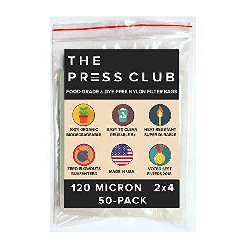 120 Micron | Premium Nylon Tea Filter Bags | 2'' X 4'' | 50 Pack