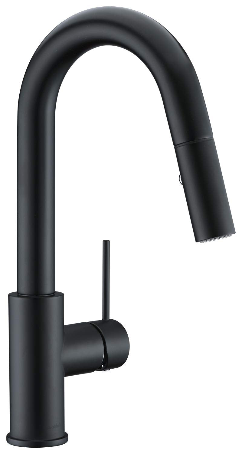 Aguastella As59Mbs Matte Black Bar Faucet Or Prep Kitchen Sink Faucet With Pull Down Sprayer And Single Handle