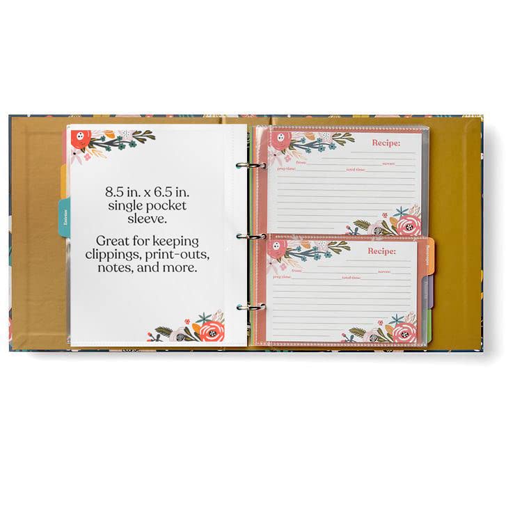 Jot & Mark Binder Page Protectors For 4X6 Recipe Cards Or Photos (25 Count) | Crystal Clear Plastic Archival Sleeves Fit 3 Ring
