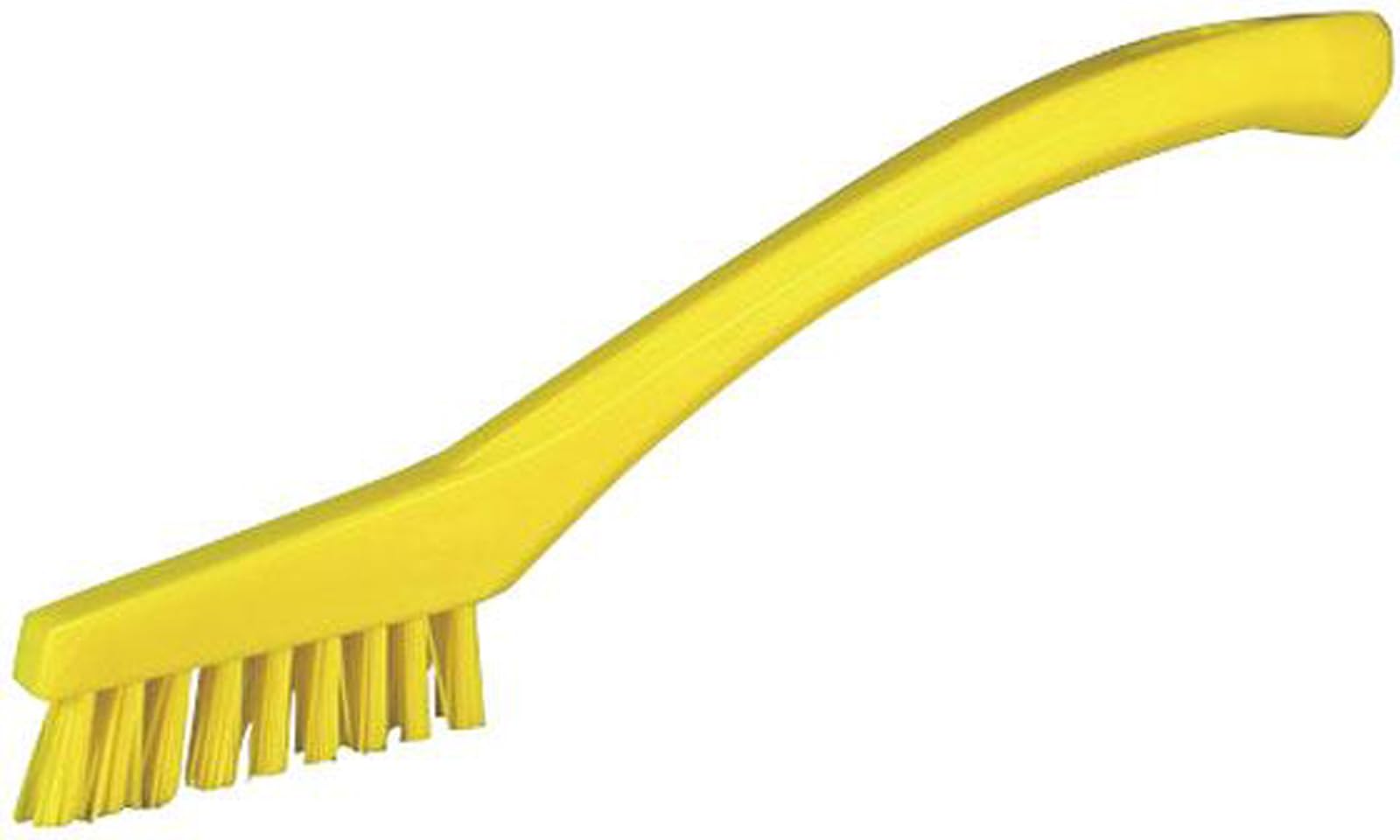 Vikan - 44016 Detail Brush  Multifunctional  Slip-Resistant cleaning Tool  Extra Stiff Polypropylene & Polyester Bristle  8 Inch  Yellow