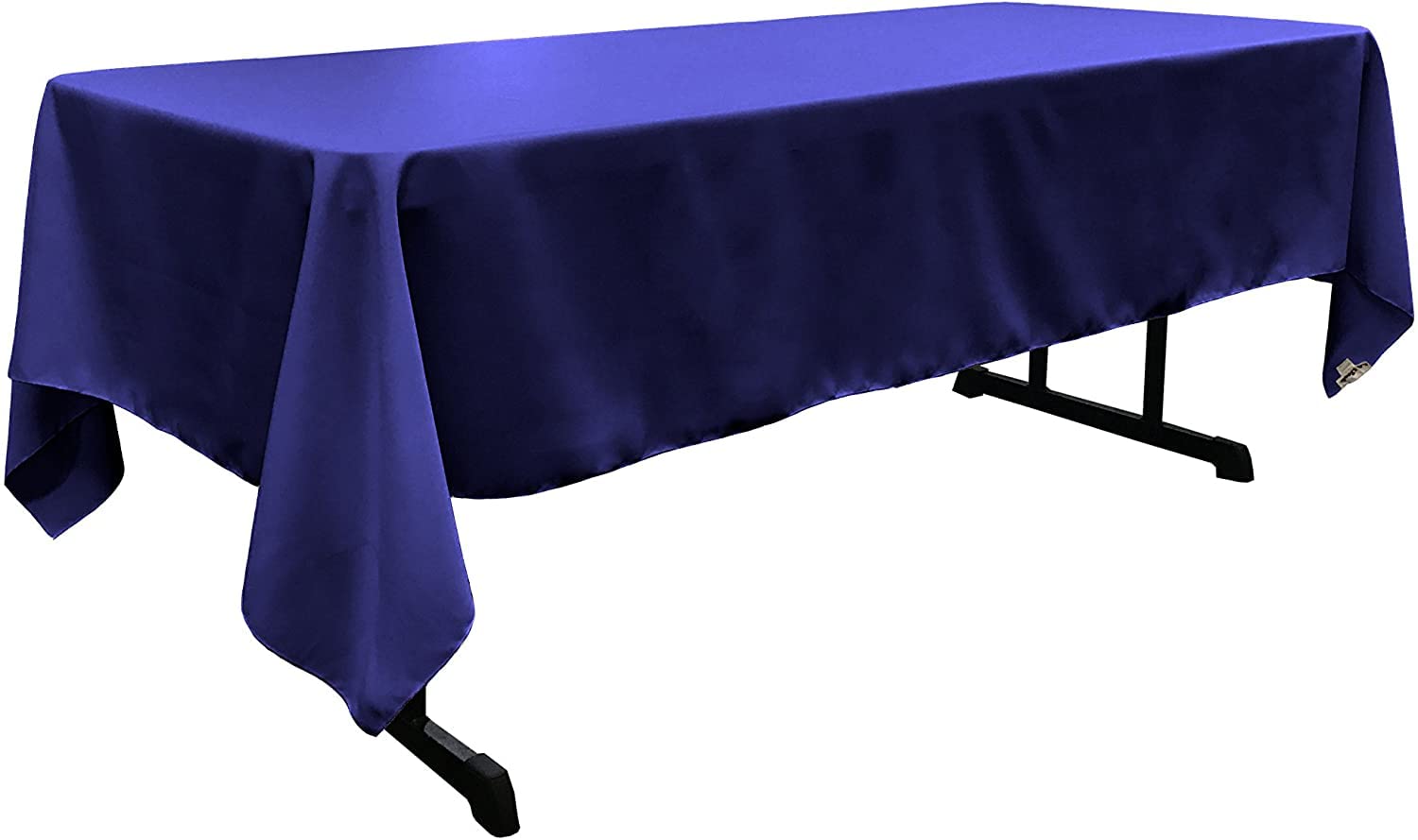 LA Linen Polyester Poplin Rectangular Tablecloth  60 by 120-Inch  Royal Blue