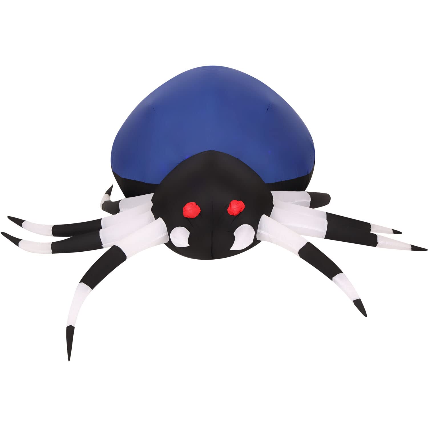 Haunted Hill Farm 6-ft. Wide Spider Blow Up with Disco Lights, Halloween Outdoor Decorations for Patio and Yard, Giant Spooky In