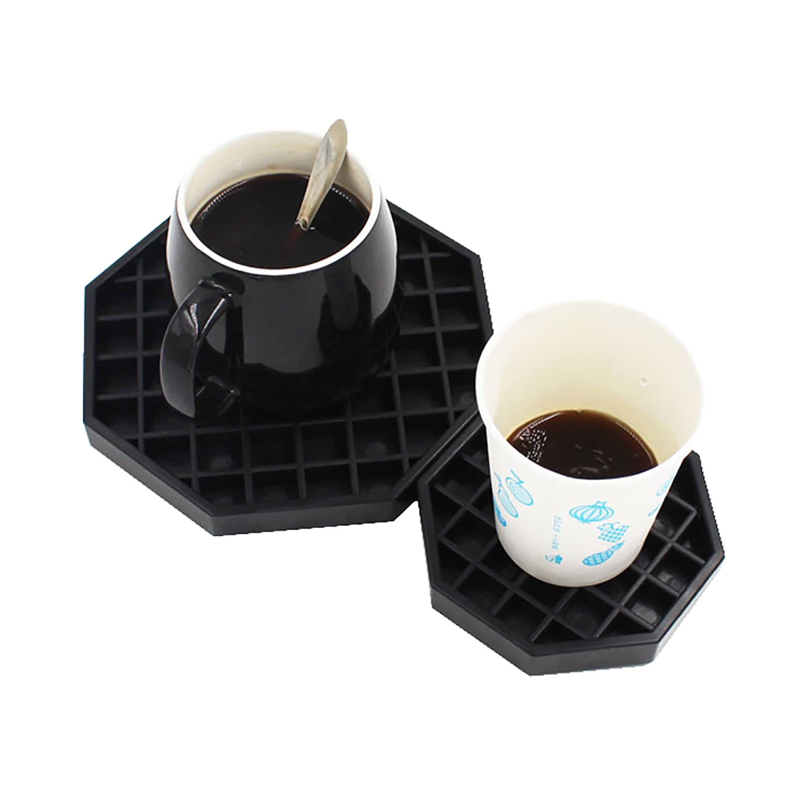 Happy Reunion Coffee Countertop Octagon Drip Tray (4'' - 3 Pcs)