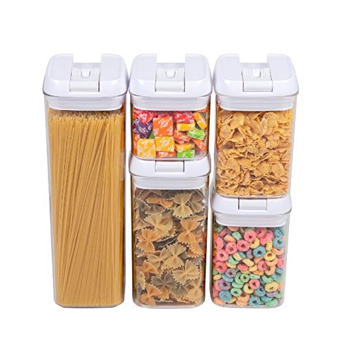 Airtight Food Storage Container Set Of 5 By Cooksbeststuff - Safety First - Bpa Free - Meets Fda Food Contact Requirements - Pas
