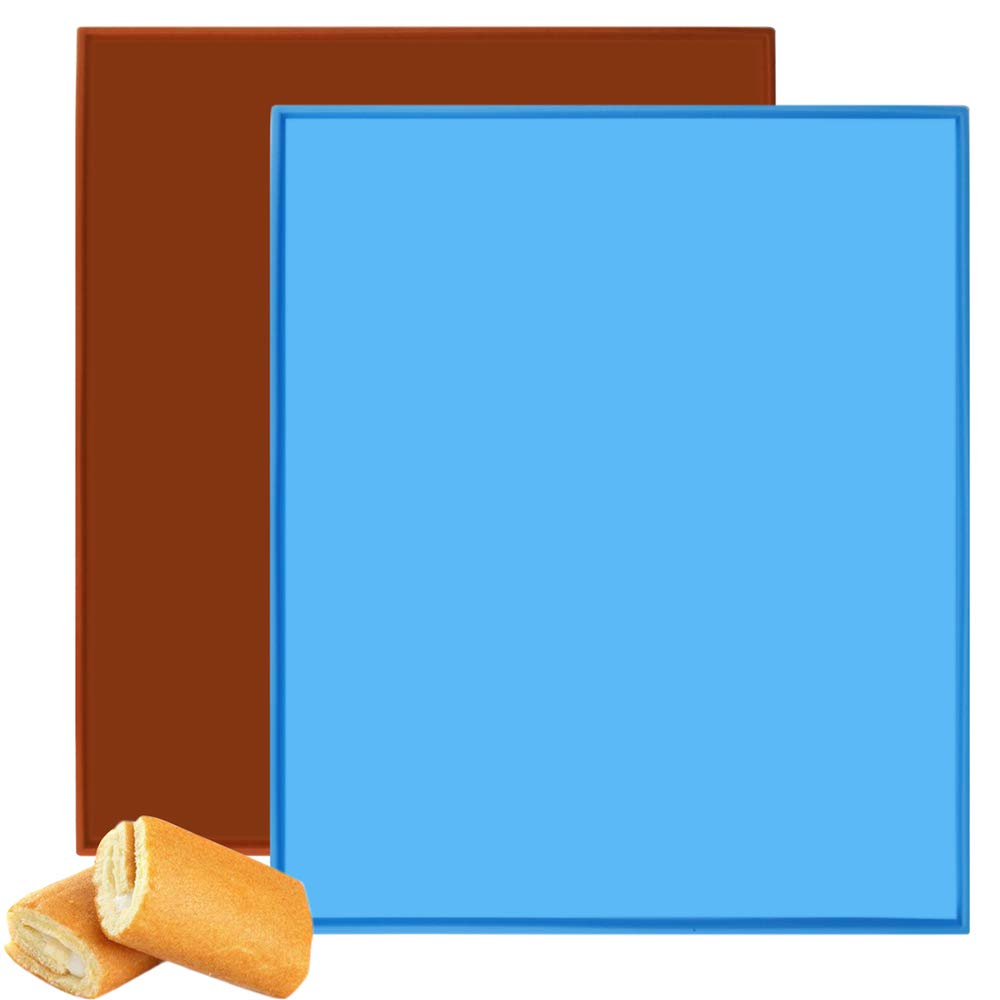 Wybg 2Pcs Swiss Roll Cake Silicone Tray, Swiss Roll Cake Pan For Baking, Swiss Roll Cake Mat, Silicone Jelly Roll Pan, Silicone