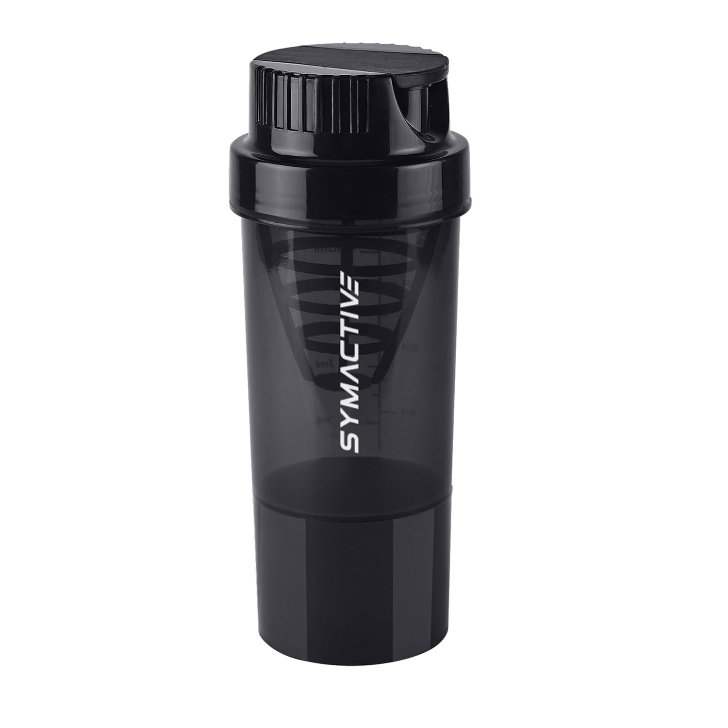 Amazon Brand - Symactive 2 Litre Plastic Gallon Water Bottle For Gym With Handle | Leak-Resistant | Sipper Top | (Black, 2000 Ml