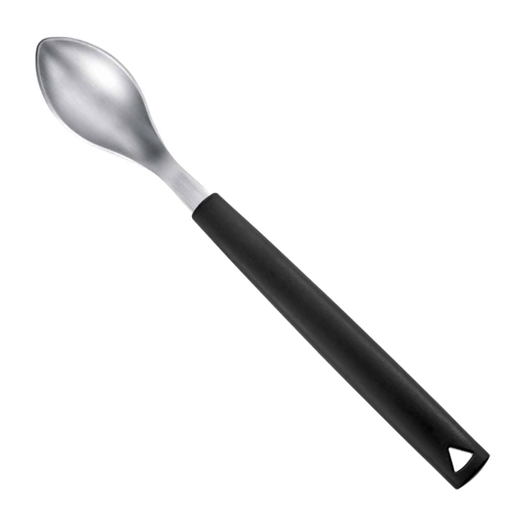 Triangle Large Quenelle Spoon, Carded - Stainless Steel - Creates Smooth, Rounded Scoops For Plating - Greengrip Handle - Dishwa