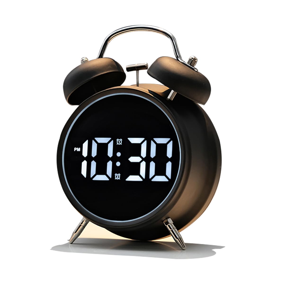 joujong Extra Loud Alarm Clock for Heavy Sleepers Adults, Teens,Kids,Cute Retro Metal,Old Fashioned with Twin Bells,Battery Oper