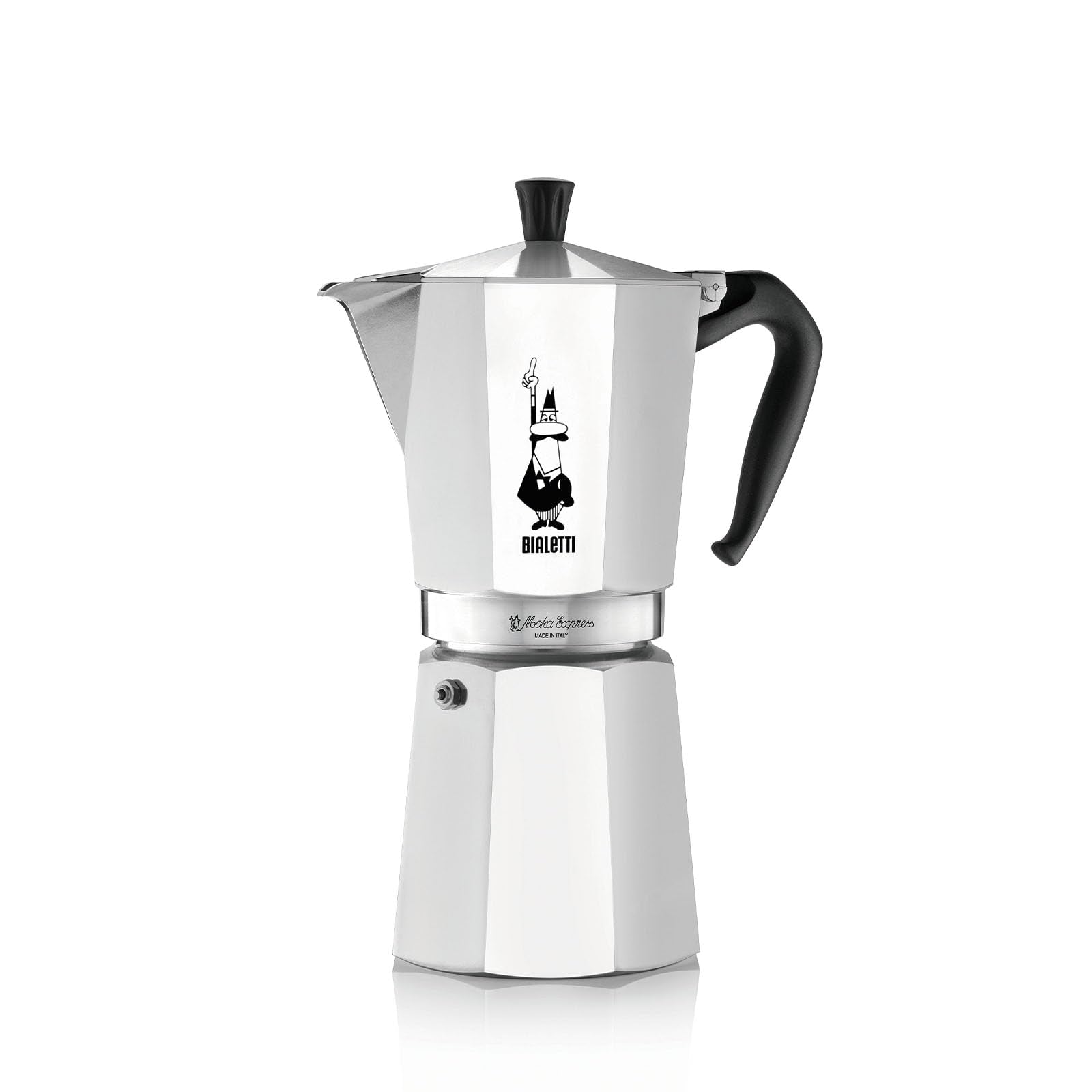 Bialetti - Moka Express: Iconic Stovetop Espresso Maker, Makes Real Italian Coffee, Moka Pot 12 Cups (22 Oz - 670 Ml), Aluminium