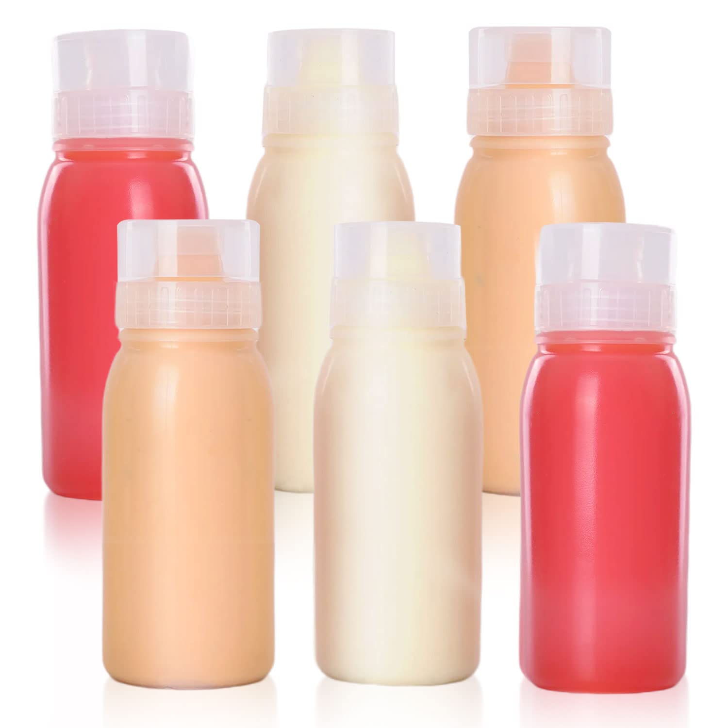 Ramfiyn Condiment Porous Squeeze Bottles, Salad Dressing Container, Squeeze Bottles For Sauces, Multi-Nozzle Salad Squeeze Bottl